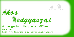 akos medgyaszai business card